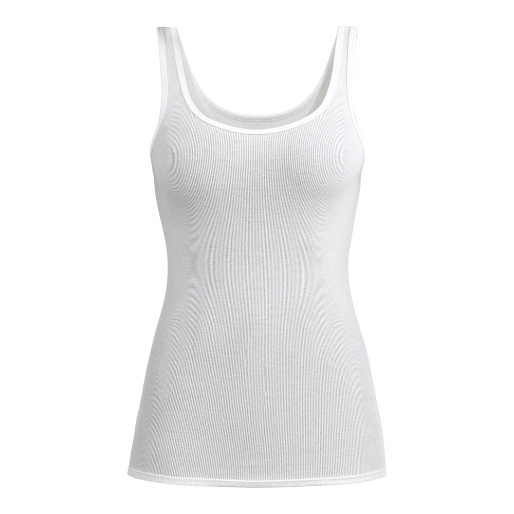 New pack of 2 white fitted tank tops, Women's size Medium.